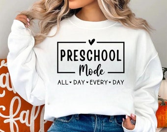 Preschool Mode SVG PNG: Teacher Shirt Design (Digital Download)