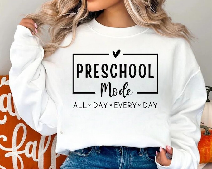 Preschool Mode SVG PNG: Teacher Shirt Design (Digital Download)
