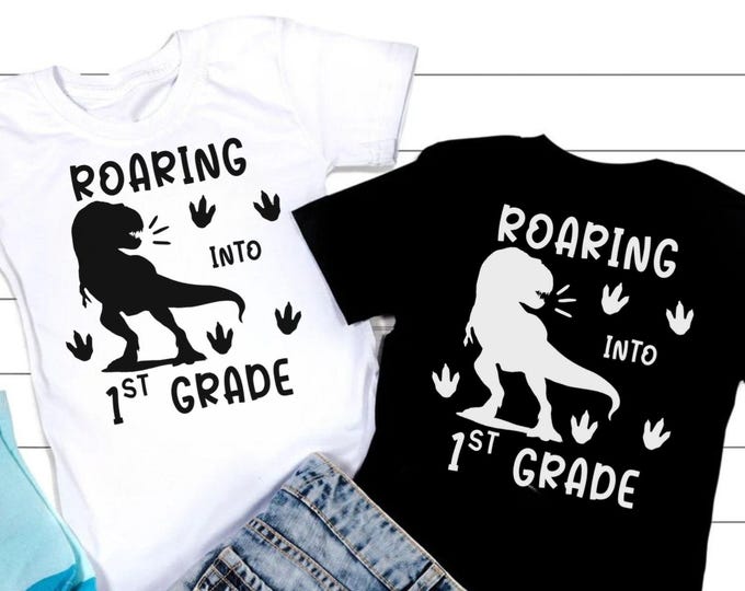 Roaring into 1st Grade SVG: Back to School Shirt Design (Digital Download