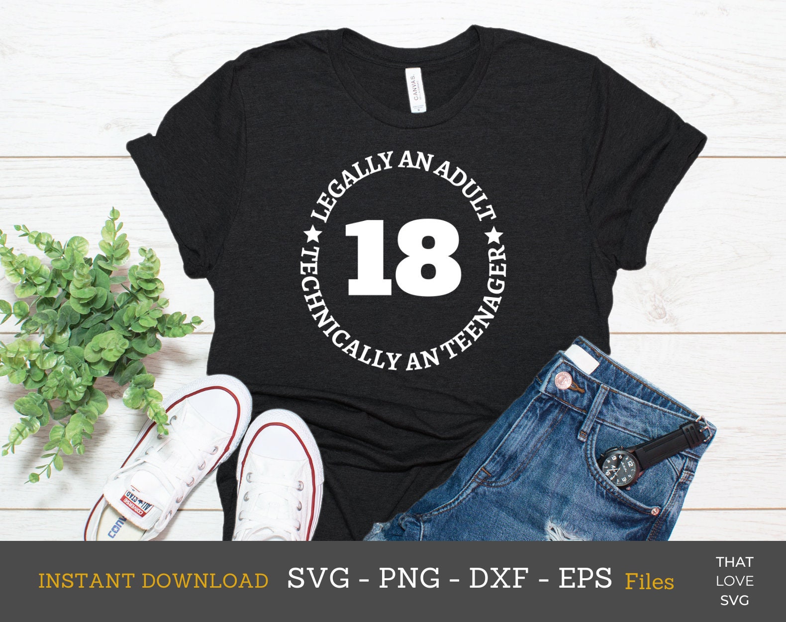 Legally Adult Technically Teenager SVG PNG 18th BIRTHDAY Etsy