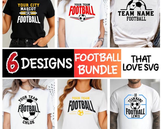 Football Bundle Template, Football Svg Png, Team Template, Football Bundle, Football Shirts, Personalized svg, Team Logo, Cricut Cut Files