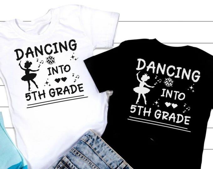 Dancing Into 5th Grade SVG: Teacher, First Day of School (PNG, PDF)