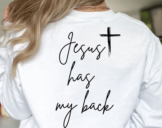 Jesus Has My Back SVG: Christian Religious Design (Digital Download)