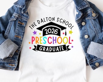 Custom Preschool Graduate 2026 SVG, Edit on Canva,  Preschool Grad 2026 SVG, Preschool Graduation SVG, Preschool Graduate shirt svg