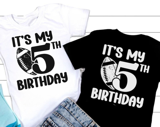 5th Birthday SVG PNG PDF, 5th Birthday Svg, American Football Birthday Svg, My 5th Birthday Svg, It’s My Birthday Svg, Game Day Svg