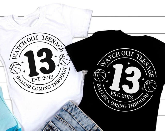 Official Teenager Basketball svg, Warning Official Teenager svg, 13th Birthday Basketball svg, Thirteen Birthday SVG, Birthday Girl svg