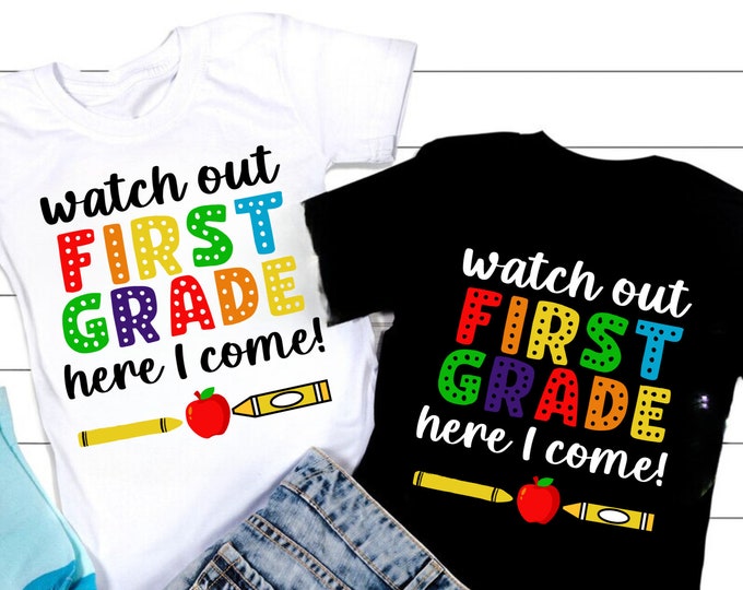 First Grade SVG: Back To School Shirt Design (Digital Download)