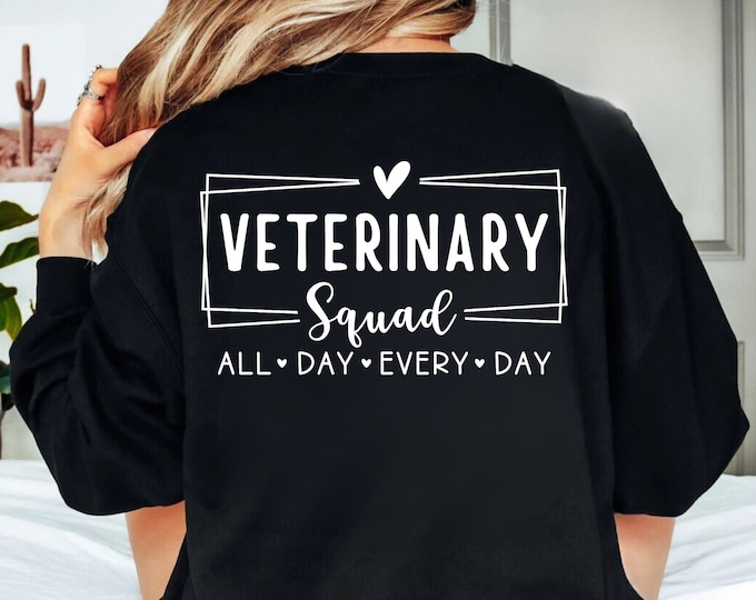 Veterinary Squad SVG, Vet Tech Gift, Paw Print, Stethoscope (Digital Download)