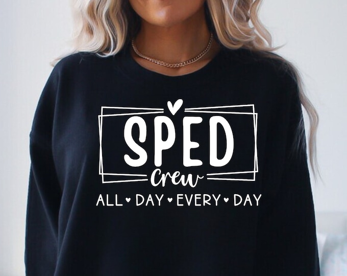 Sped Crew SVG PNG, Teacher Shirt Design (Digital Download)