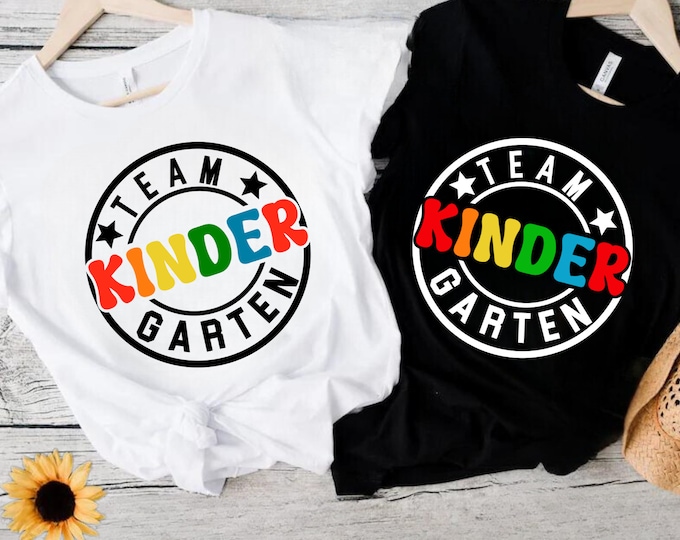 Team Kindergarten SVG: Teacher Shirt Design (Digital Download)