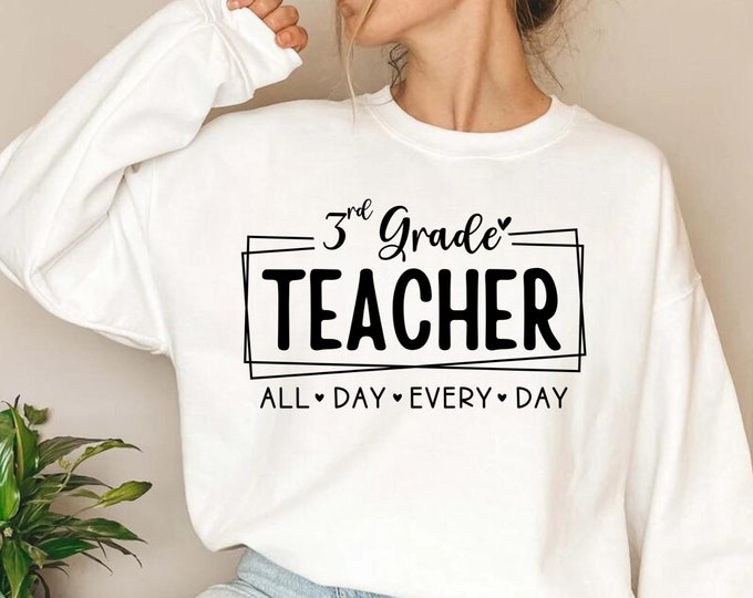 3rd Grade Teacher SVG PNG: Back To School Shirt Design (Digital Download)