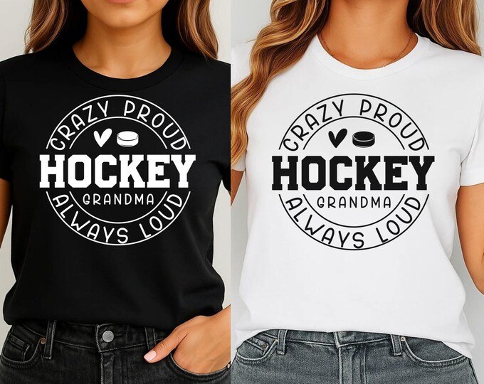Crazy Hockey Grandma SVG, Game Day Shirt Design (Digital Download)