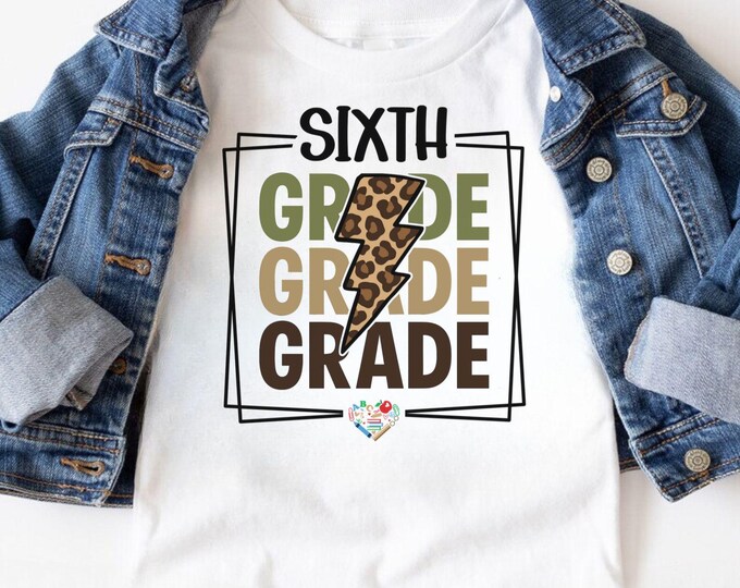 6th Grade Teacher SVG: Back To School T-Shirt Design (Digital Download)