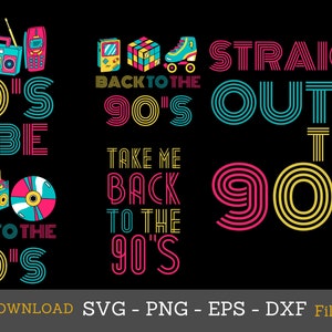 90s Party Costume PNG Clipart Bundle (Digital Download)