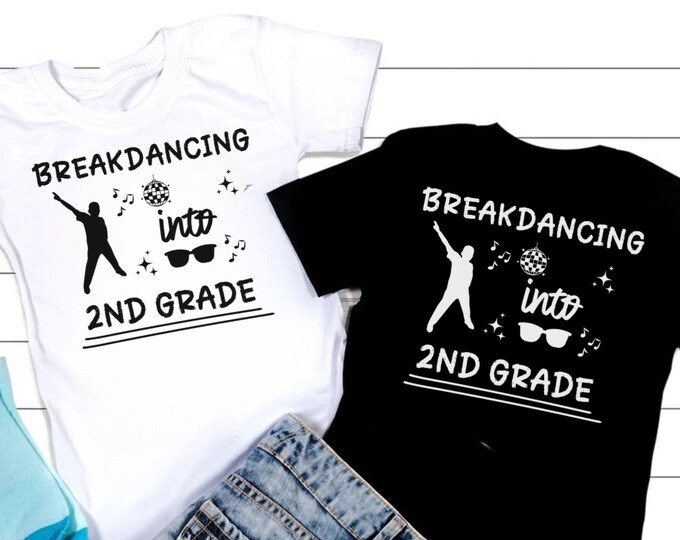 Breakdancing into 2nd Grade SVG: Back to School Boys Design (Digital Download
