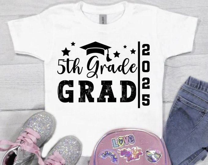 5th Grade Graduate 2025 SVG PNG: Graduation Shirt Design (Digital Download)