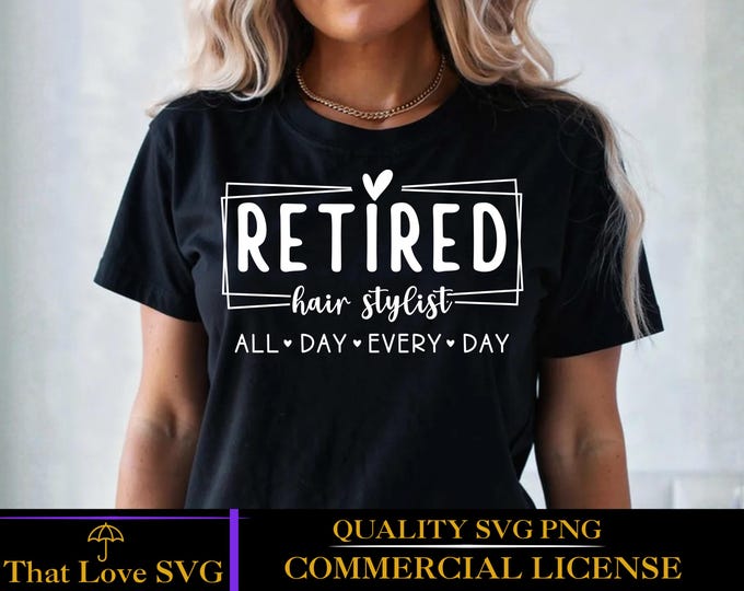 Retired Hair Stylist svg png, Officially Retired Hairstylist svg, Funny Salon Retirement SVG, Retired 2026 SVG, Cosmetologist Gift svg