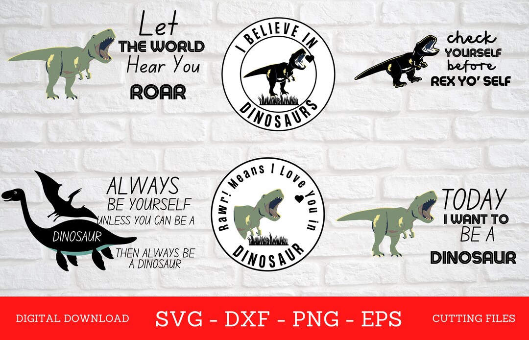 Dinosaur Svg Bundle Dinosaur Clipart Png Dinosaur - Etsy Canada