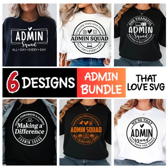 Admin Squad SVG Bundle, Office Squad svg, Teacher Svg, Secretary Svg, Admin Squad Svg, Back To School Svg, School Secretary Svg