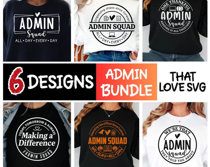 Admin Squad SVG Bundle, Office Squad svg, Teacher Svg, Secretary Svg, Admin Squad Svg, Back To School Svg, School Secretary Svg