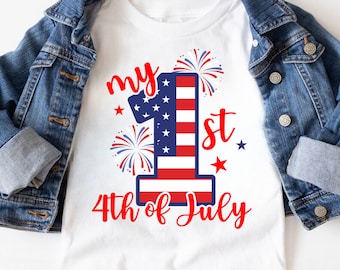 My first 4th of July SVG, Patriotic baby SVG, My 1st 4th of July cut files, Baby Boys and girls SVG