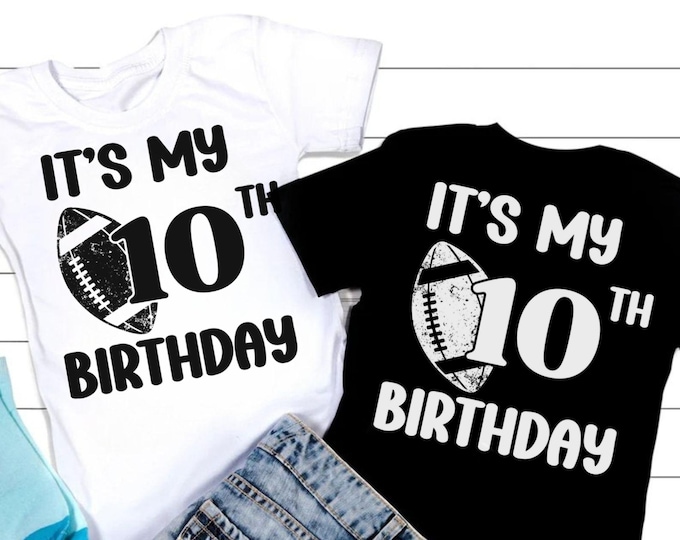 10th Birthday Football SVG, PNG, PDF, Cricut Cut Files