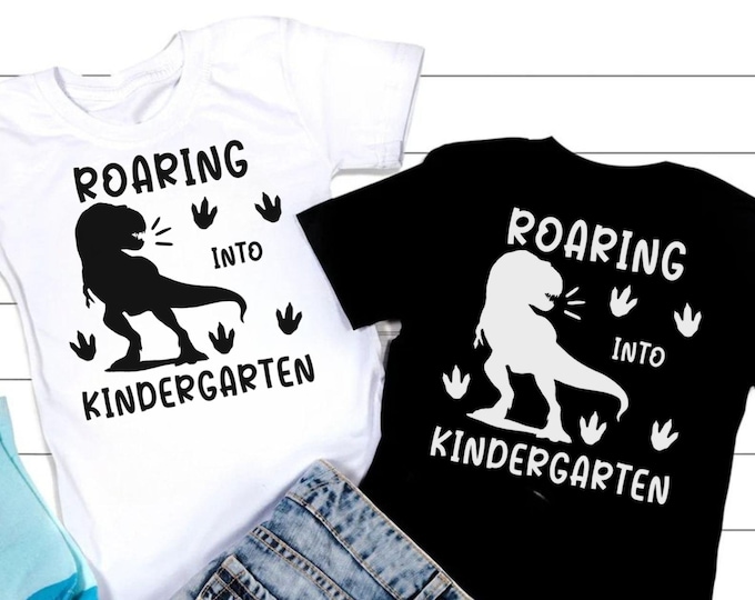 Roaring into Kindergarten SVG: Back to School Shirt Design (Digital Download)