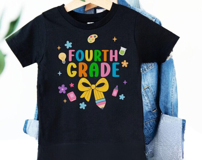 Fourth Grade Word Collage SVG: Teacher Shirt Design (Digital Download