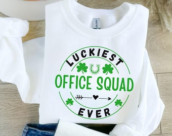 Lucky Office Squad St Patricks Day SVG PNG (Digital Download)