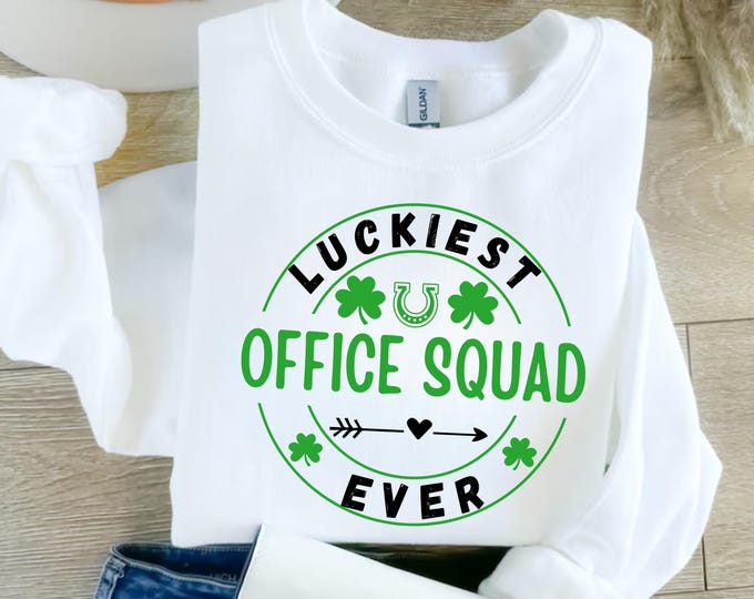 Lucky Office Squad St Patricks Day SVG PNG (Digital Download)