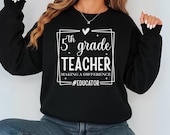 5th Grade Teacher SVG Design: Back To School Shirt (Digital Download)