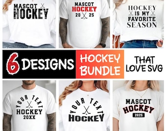 Hockey Team Mascot SVG, Shirt Design Template (Digital Download)