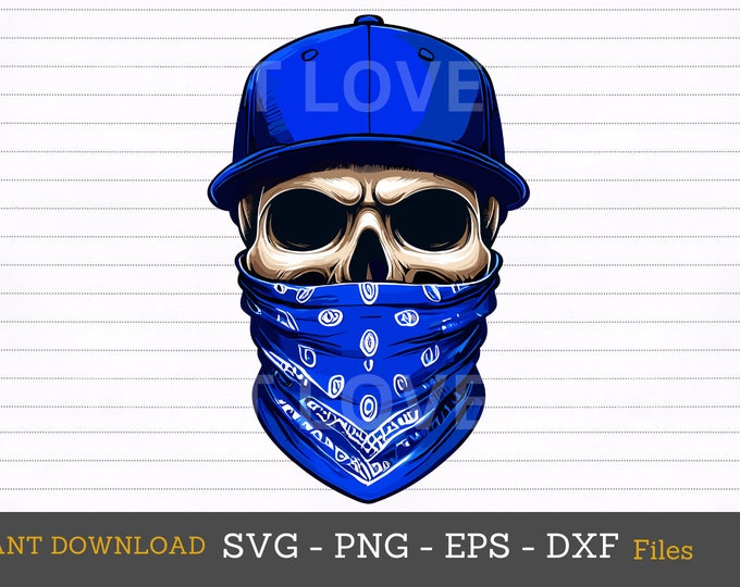 Bearded Skull with Cap SVG: Gothic Biker Design (Cut File)