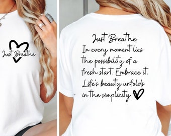 Just Breathe Inspirational SVG, Dandelion Cricut Shirt Design (Digital Download)