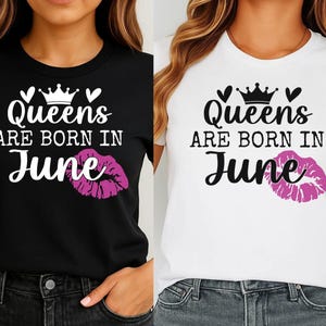 June Birthday Queen SVG: T-Shirt Design (Digital Download