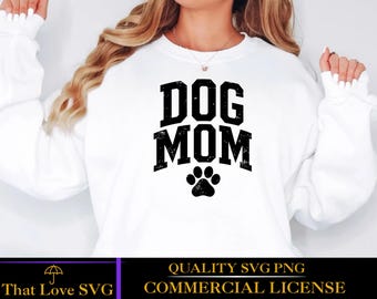 Dog Mom SVG, Paw Print Dog Lover Shirt, Cute Pet Mom Design, Dog Mama Cricut Cut File, Dog Lover PNG