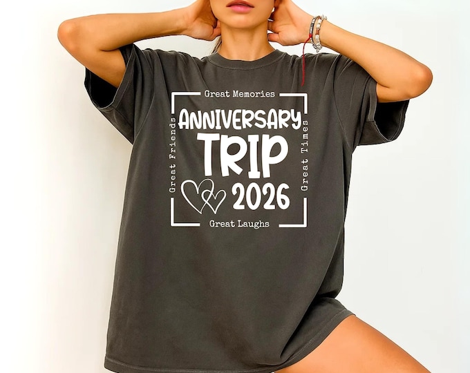 Anniversary Trip 2026 SVG, Couples Vacation Shirts (Digital Download)