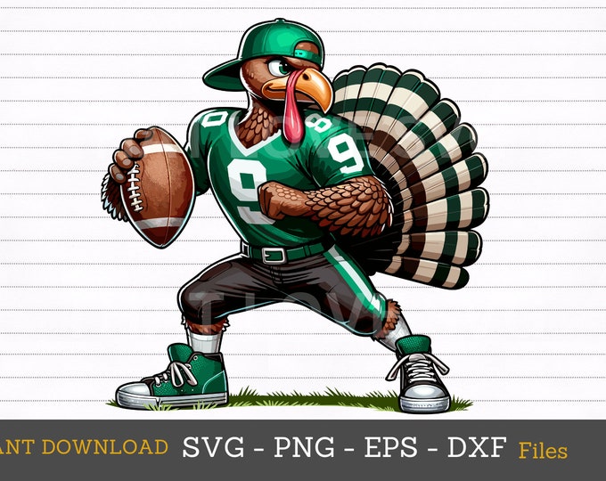 Football Turkey Thanksgiving SVG: Game Day Design (Digital Download)