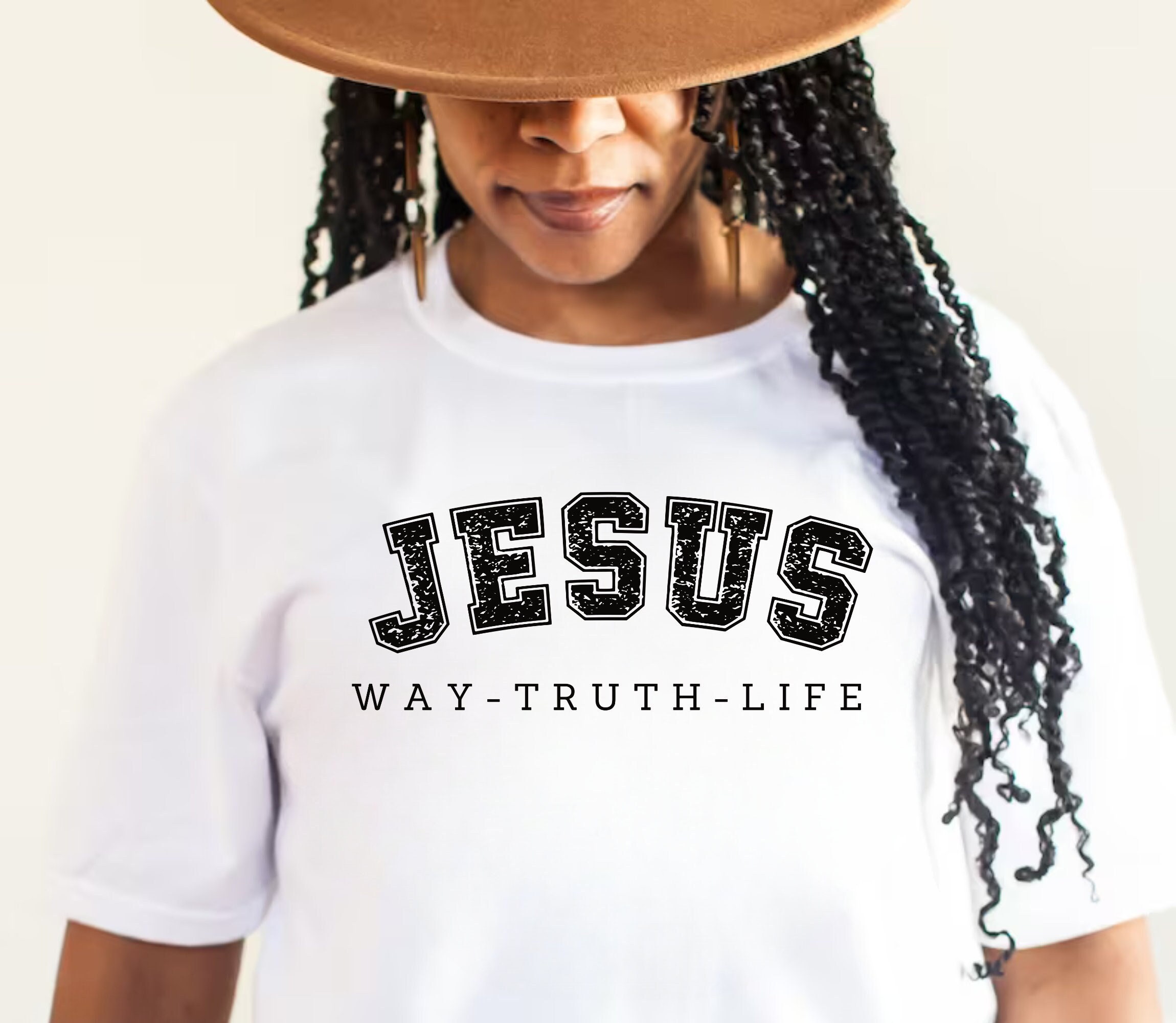 Jesus Way Truth Life SVG PNG, Christian svg, Jesus svg, Faith svg, Grunge svg, Retro Sublimation png, Retro svg, Distressed svg, Varsity svg