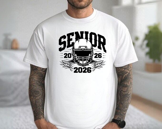 Football Senior 2026 SVG: High School Shirt Design (Digital Download