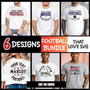 Fußballteam SVG-Bundle: Personalisierte Shirts, Logos (Cricut Cut Dateien)