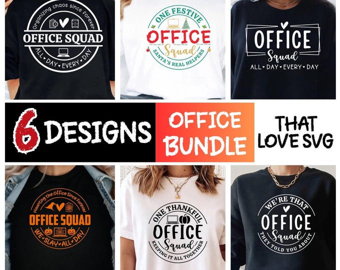 Office Squad SVG Bundle, Coworker Gifts (Digital Download)