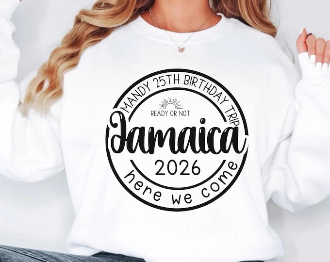 Custom Jamaica Vacation 2026 SVG PNG, Edit on Canva Jamaica 2026 Trip (Digital Download)