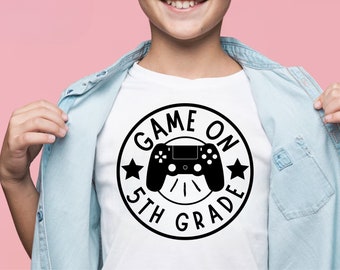 Game On 5th Grade SVG PNG, 5th Grade Svg, Fifth Grade Svg, Teacher Svg, Hello 5th Grade Svg, Back To School Svg, End Of School Svg