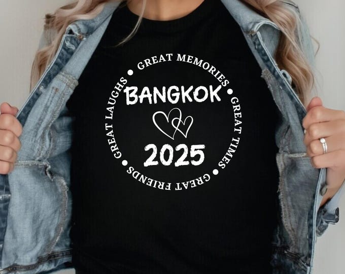 Bangkok Vacation 2025 SVG: Thailand Travel Cut File (Digital Download)