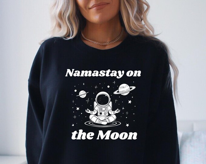 Meditating Astronaut SVG: Funny Space Yoga Design (Digital Download)
