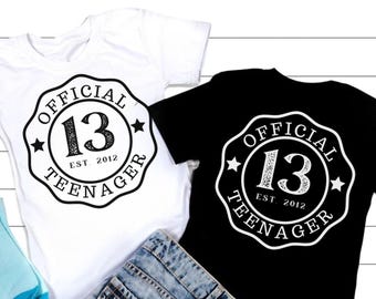 Official Teenager Svg, Warning Official Teenager Svg, 13th Birthday Svg, Birthday Girl Svg, 13th Birthday Png, Thirteen Years Old Girl Svg