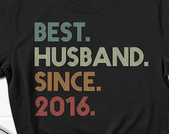 10th Wedding Anniversary Husband Gift, Husband since 2016 Shirt, 10 Year Married for Tee