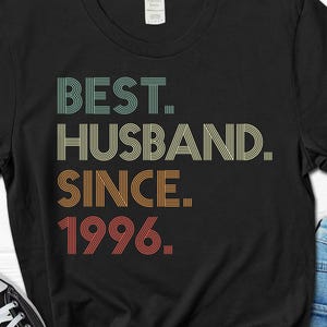 30th Wedding Anniversary Husband Gift, Husband since 1996 Shirt, 30 Years Married for Tee