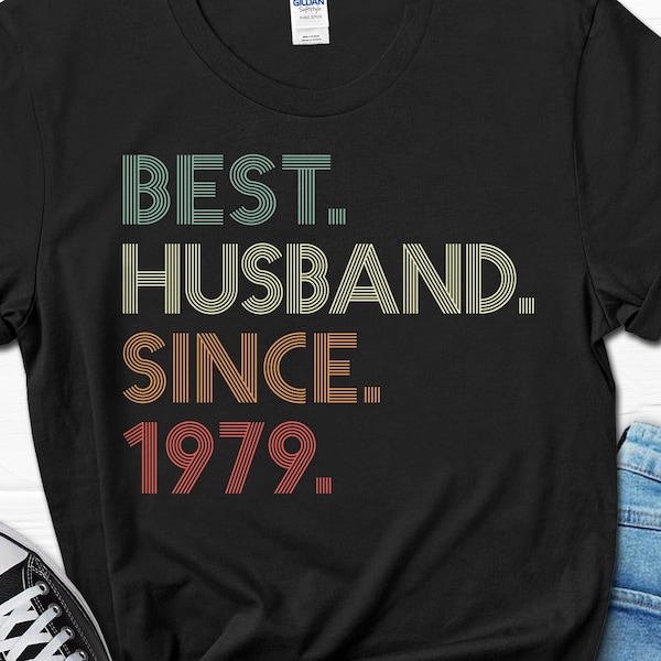 45th Wedding Anniversary Gift for Husband, Best Husband since 1979 Shirt, 45 Year Wedding Anniversary Tee for Him, Married for 45 Years Tee